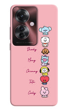 BTS names Oppo F25 Pro 5G Hard Case Back Cover by Casekaro