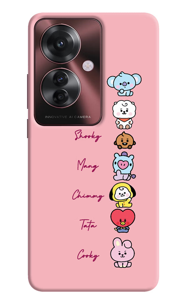 BTS names Oppo F25 Pro 5G Hard Case Back Cover by Casekaro