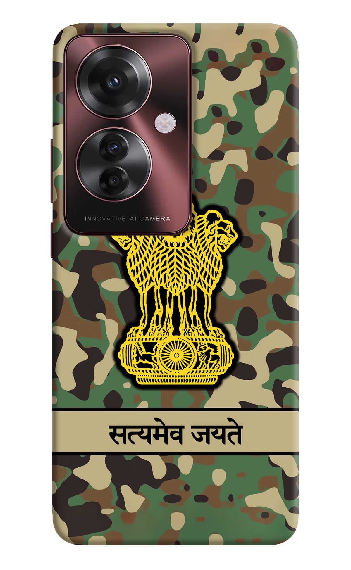 Satyamev Jayate Army Oppo F25 Pro 5G Hard Case Back Cover by Casekaro