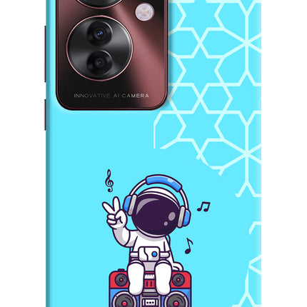 Cute Astronaut Chilling Oppo F25 Pro 5G Hard Case Back Cover by Casekaro