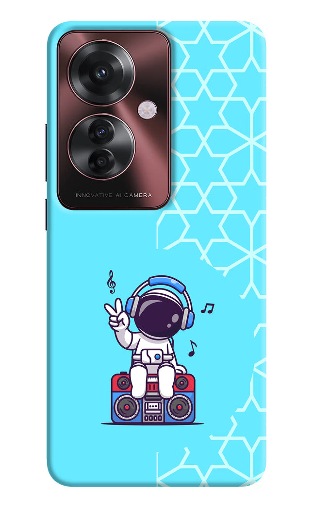 Cute Astronaut Chilling Oppo F25 Pro 5G Hard Case Back Cover by Casekaro
