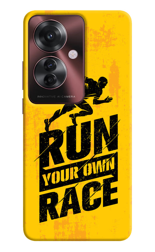 Run Your Own Race Oppo F25 Pro 5G Hard Case Back Cover by Casekaro
