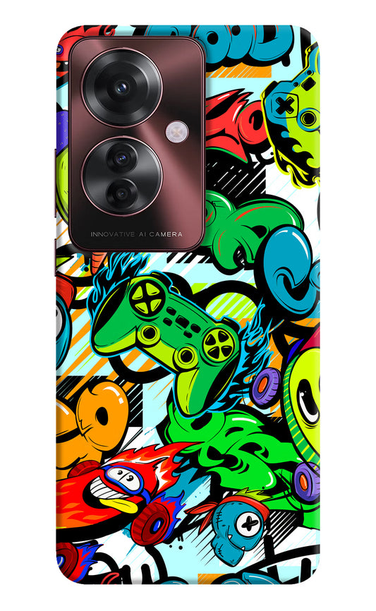Game Doodle Oppo F25 Pro 5G Hard Case Back Cover by Casekaro