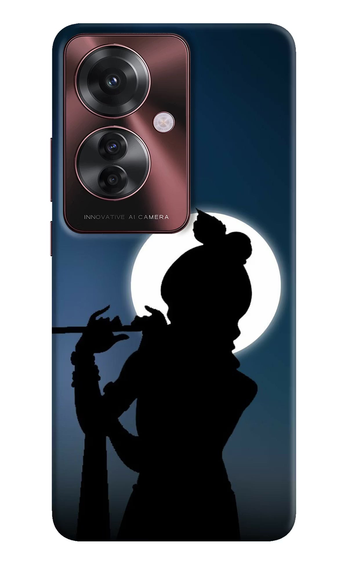 Shri Krishna Silhouette Oppo F25 Pro 5G Hard Case Back Cover by Casekaro