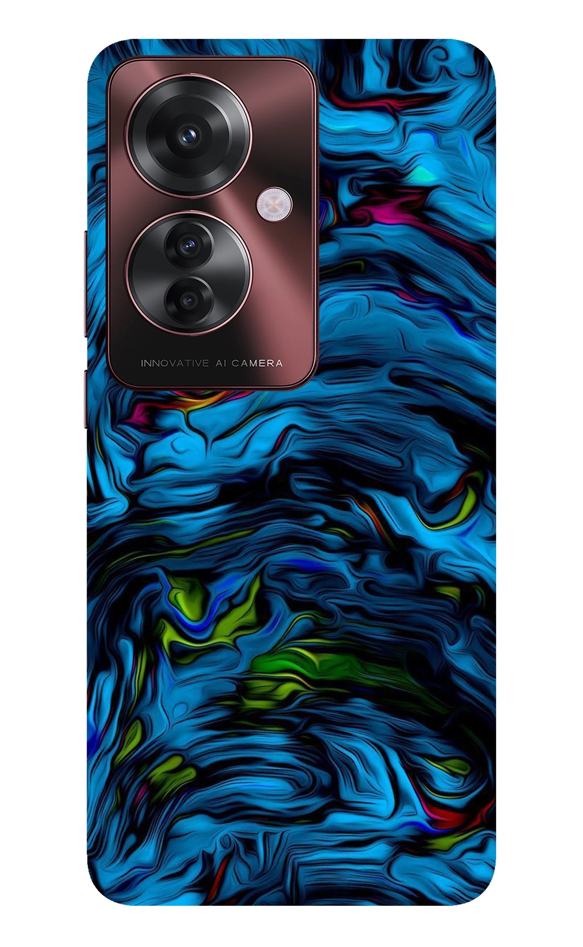 Dark Blue Abstract Oppo F25 Pro 5G Back Cover