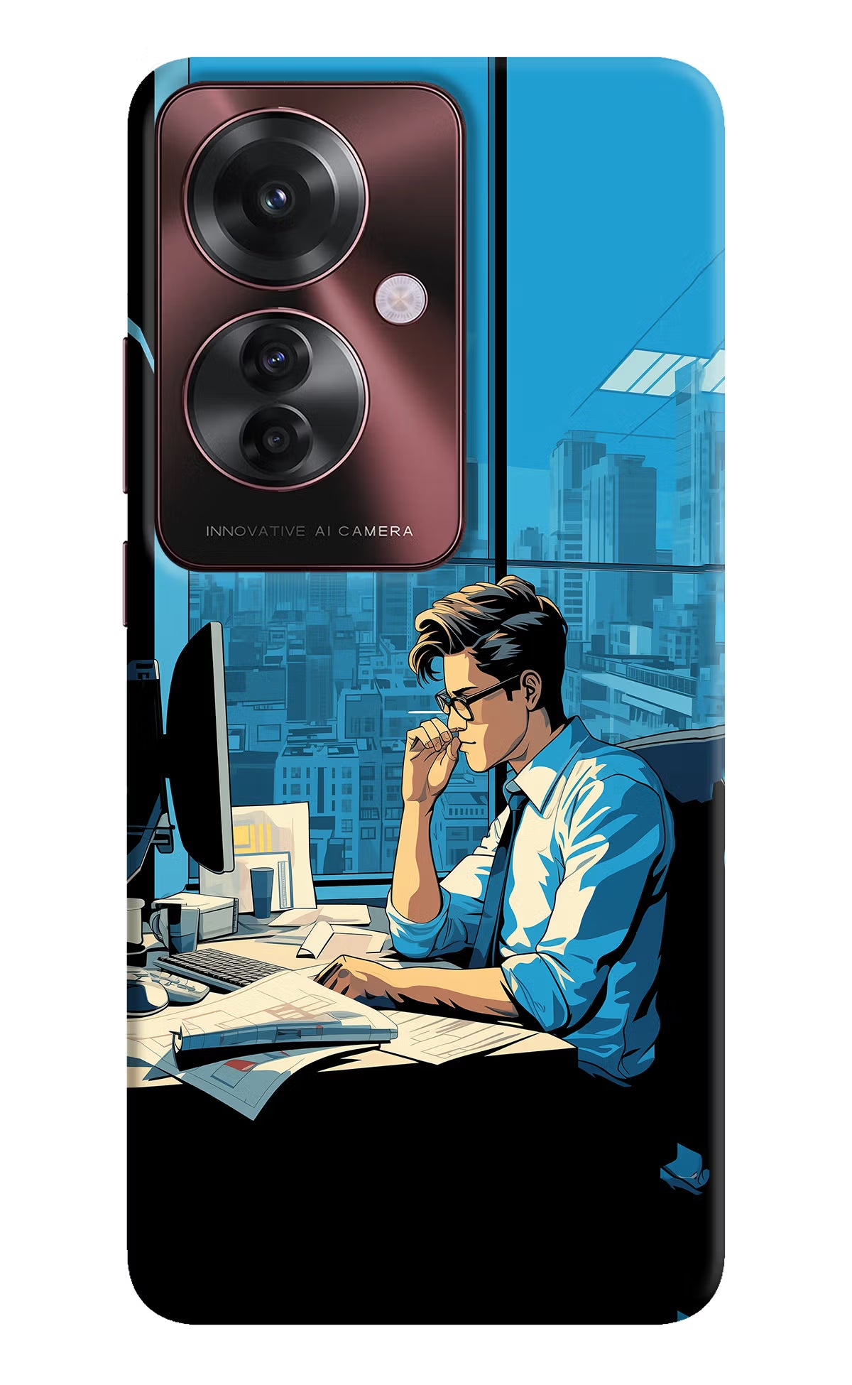 Focused Hustler (AI Generated) Oppo F25 Pro 5G Hard Case Back Cover by Casekaro