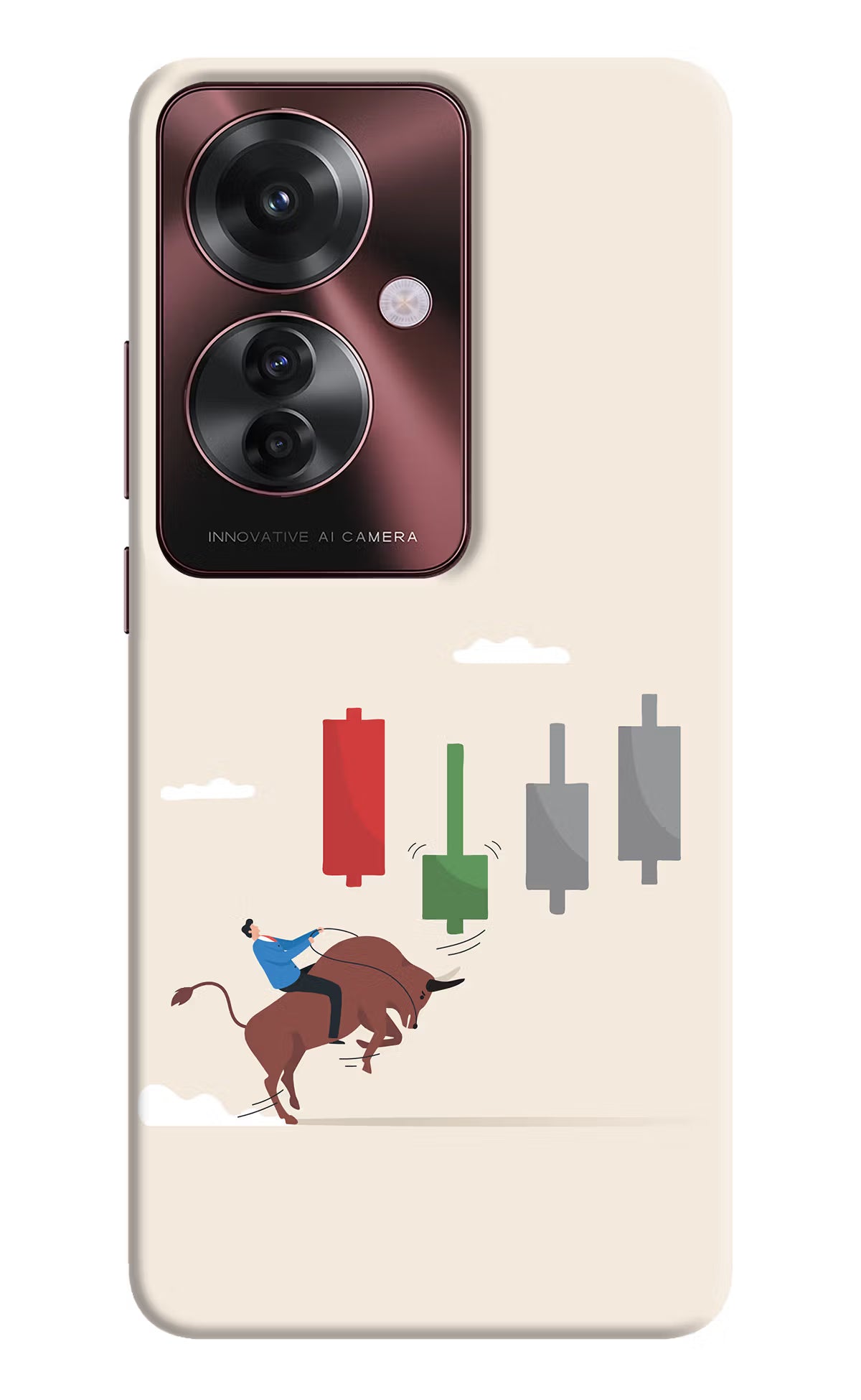Bull Trading Momentum Oppo F25 Pro 5G Hard Case Back Cover by Casekaro