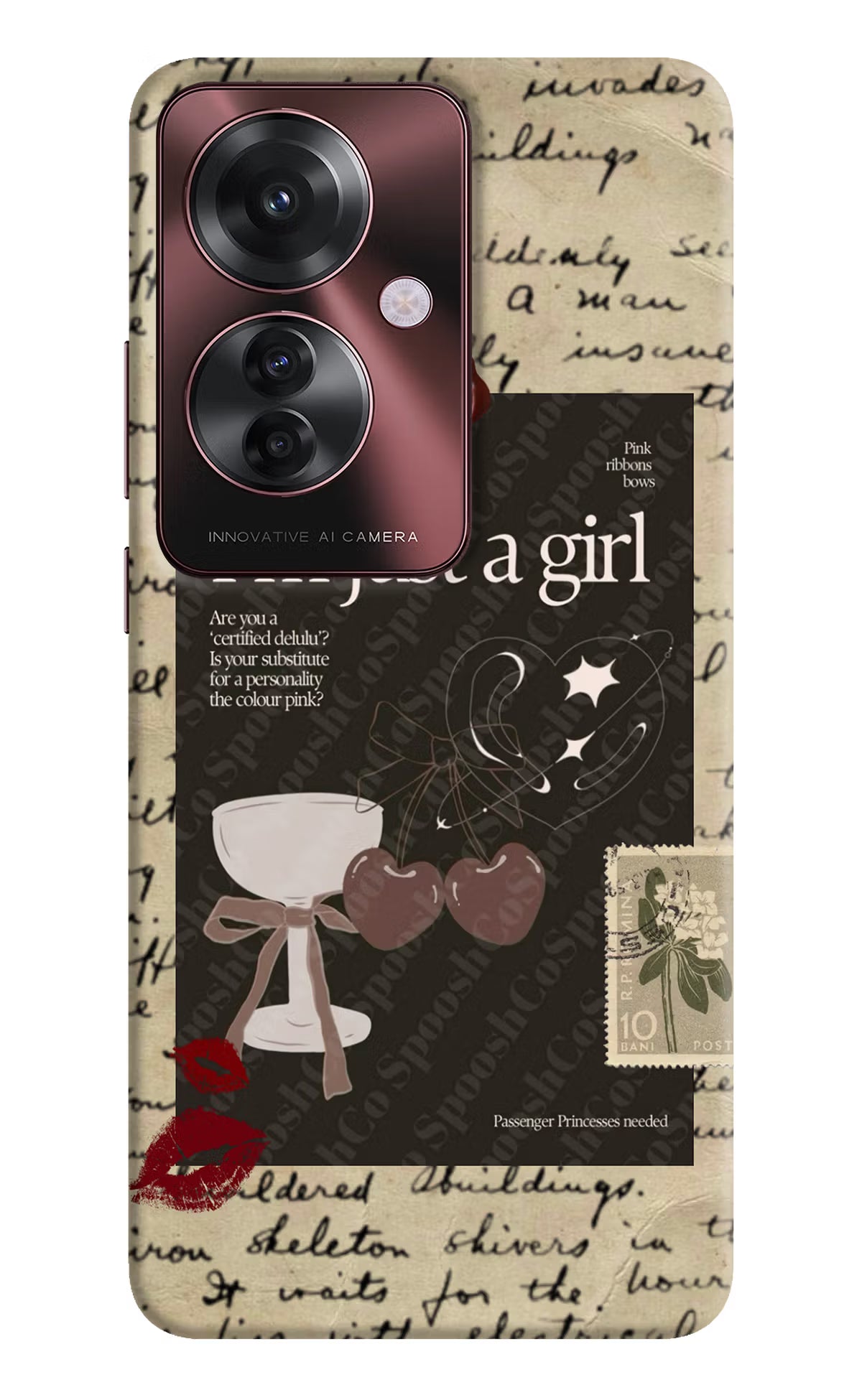 I am just a girl Oppo F25 Pro 5G Hard Case Back Cover by Casekaro