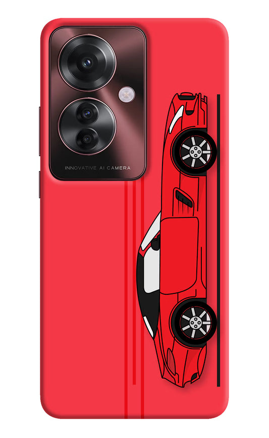 Red Velocity Oppo F25 Pro 5G Hard Case Back Cover by Casekaro