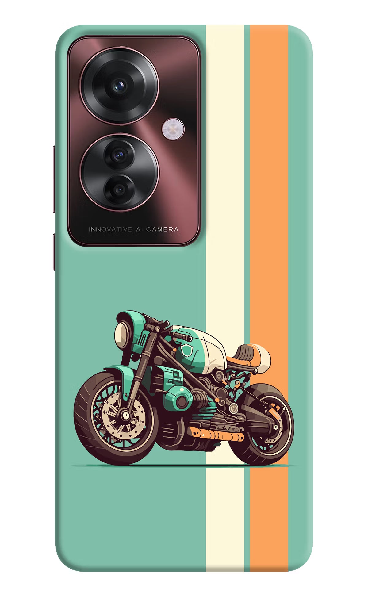 Striped Moto Drift Oppo F25 Pro 5G Hard Case Back Cover by Casekaro