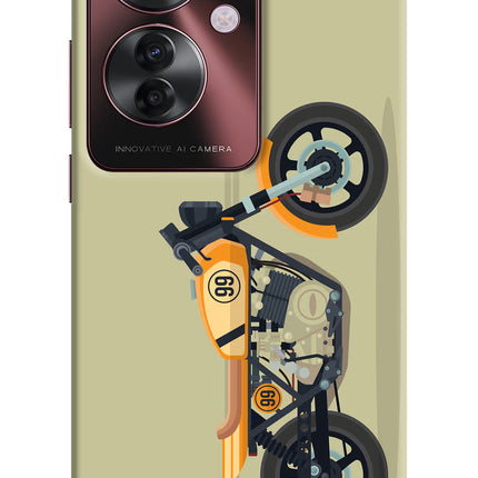 Vertical Speedster Oppo F25 Pro 5G Hard Case Back Cover by Casekaro
