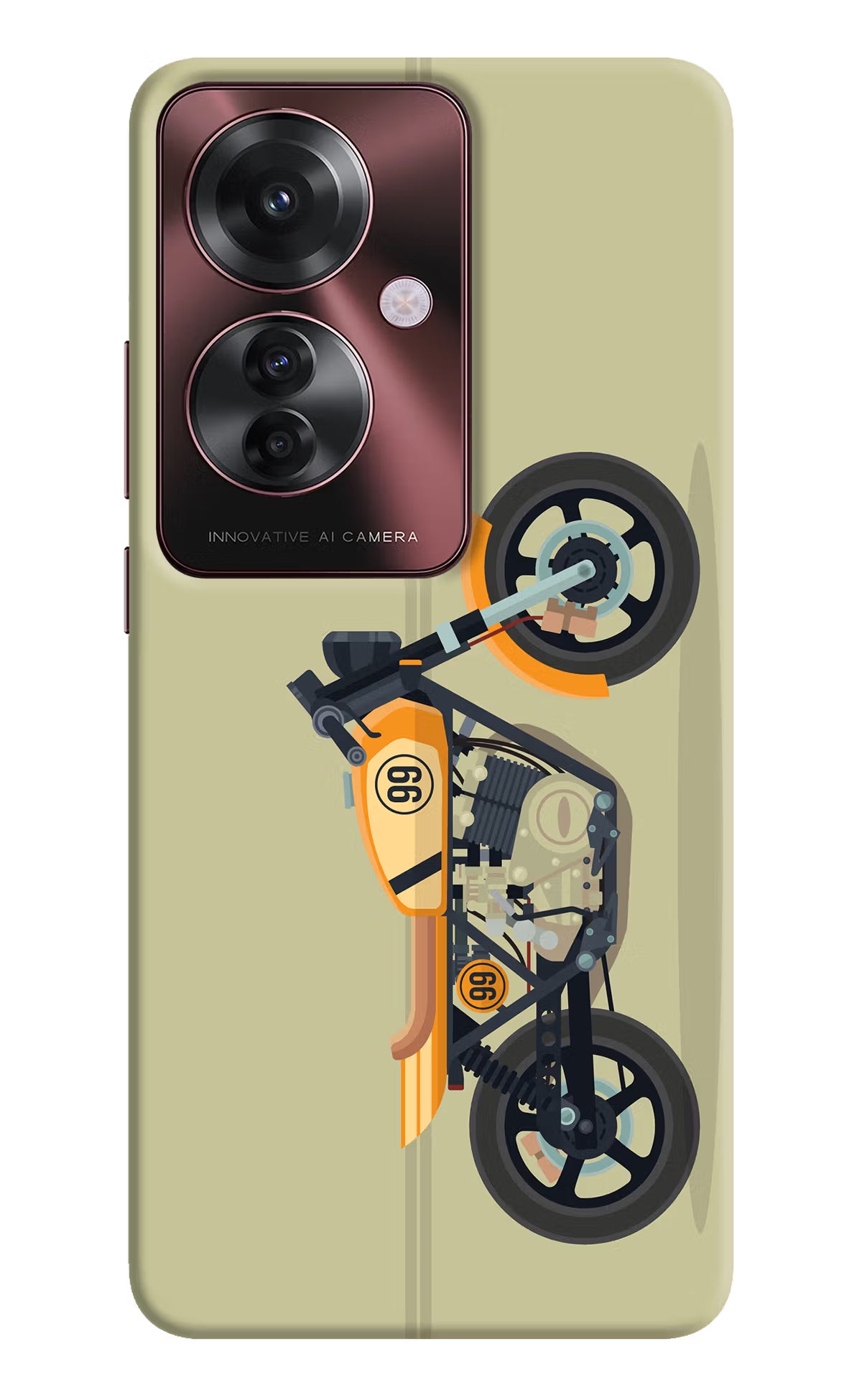Vertical Speedster Oppo F25 Pro 5G Hard Case Back Cover by Casekaro