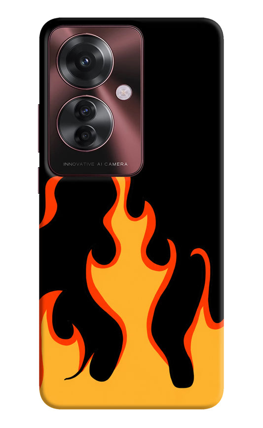 Fired Up – Black Oppo F25 Pro 5G Hard Case Back Cover by Casekaro