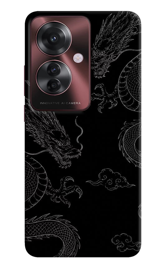 Twin Dragons Oppo F25 Pro 5G Hard Case Back Cover by Casekaro