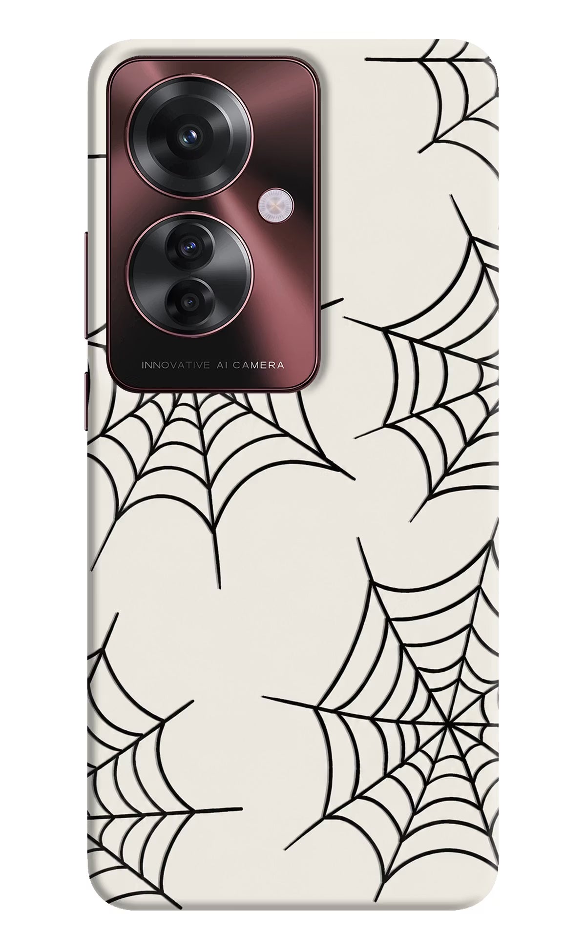 Spider Web Oppo F25 Pro 5G Hard Case Back Cover by Casekaro