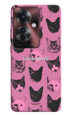 Pink Cats Oppo F25 Pro 5G Hard Case Back Cover by Casekaro