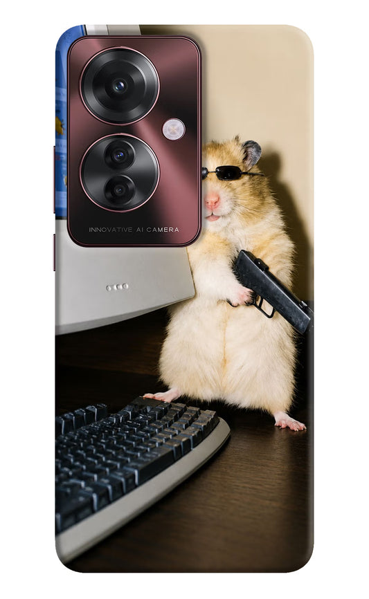 Hacker Hamster Oppo F25 Pro 5G Hard Case Back Cover by Casekaro