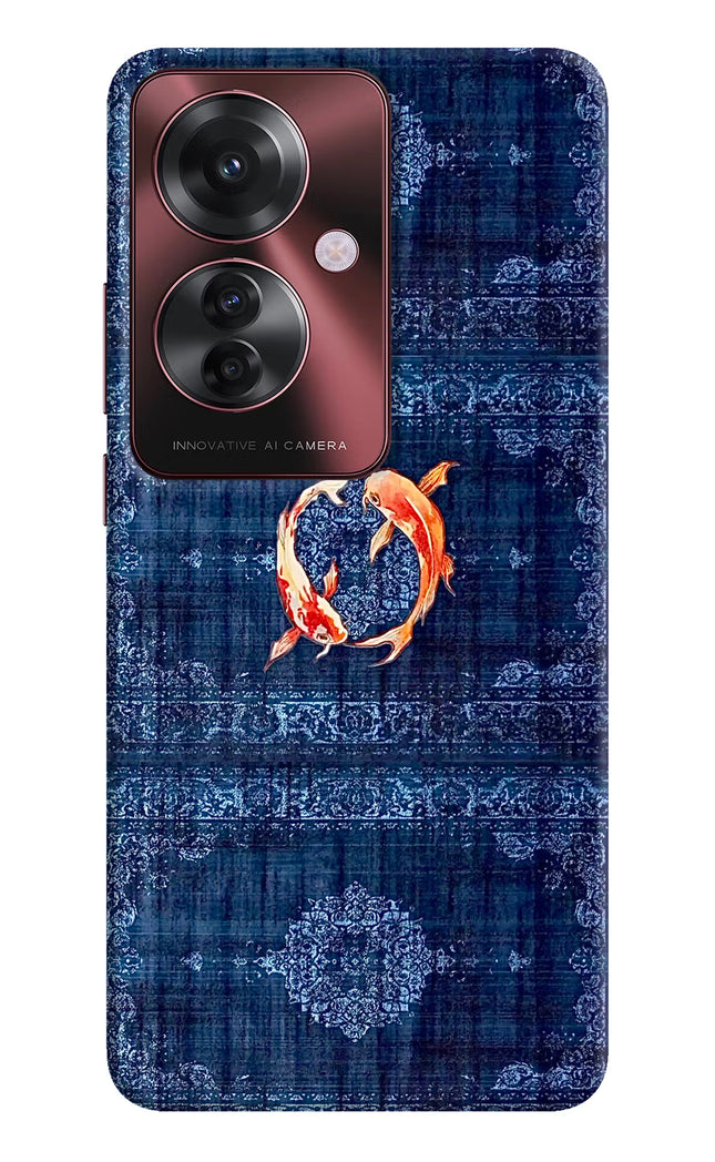 Koi Blue Oppo F25 Pro 5G Hard Case Back Cover by Casekaro