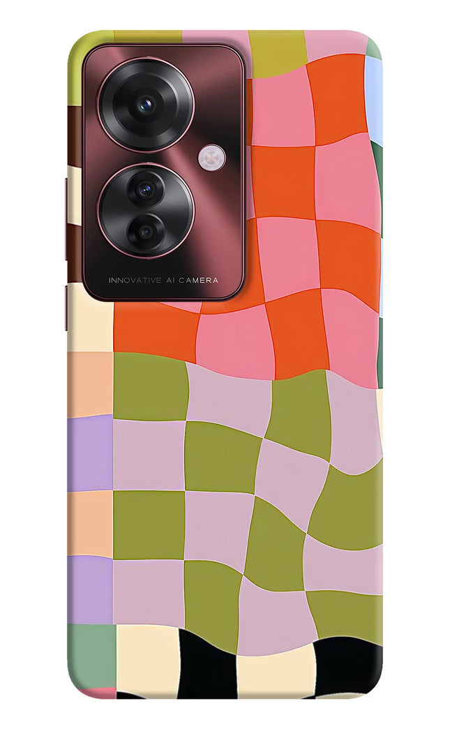 Wavy Grid Oppo F25 Pro 5G Hard Case Back Cover by Casekaro