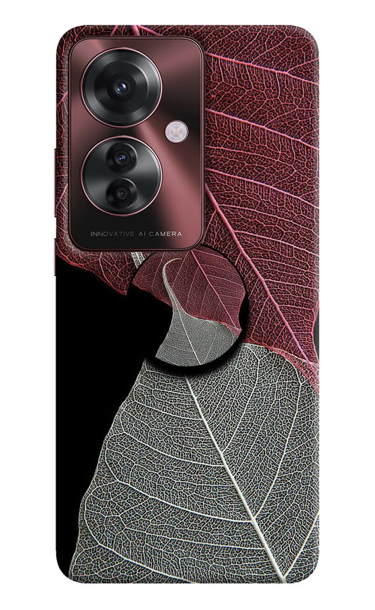 Leaf Pattern Oppo F25 Pro 5G Pop Case by Casekaro