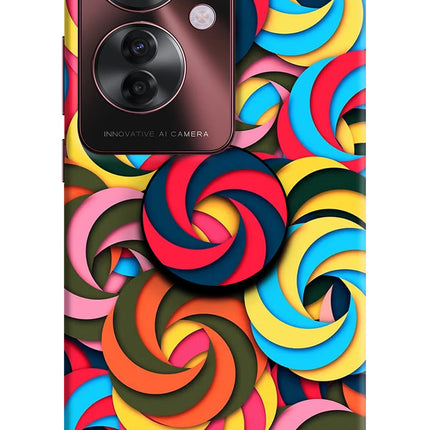Spiral Pattern Oppo F25 Pro 5G Pop Case by Casekaro