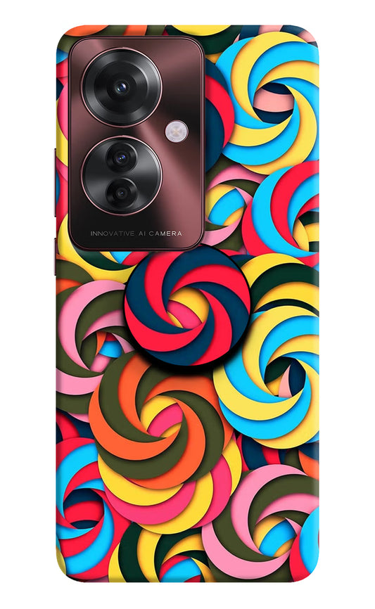 Spiral Pattern Oppo F25 Pro 5G Pop Case by Casekaro