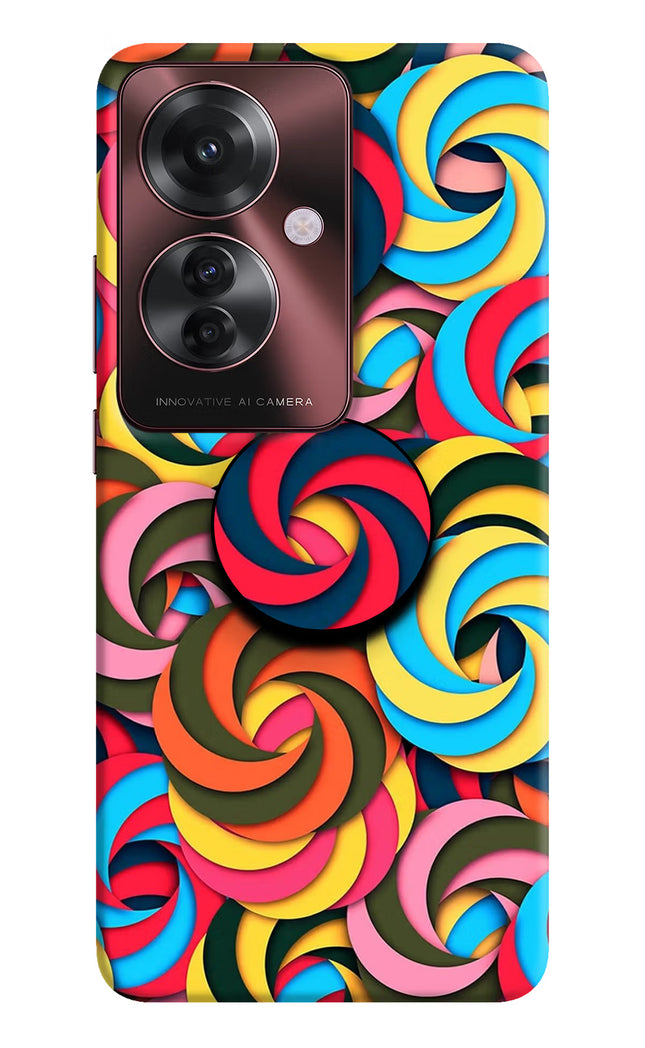 Spiral Pattern Oppo F25 Pro 5G Pop Case by Casekaro