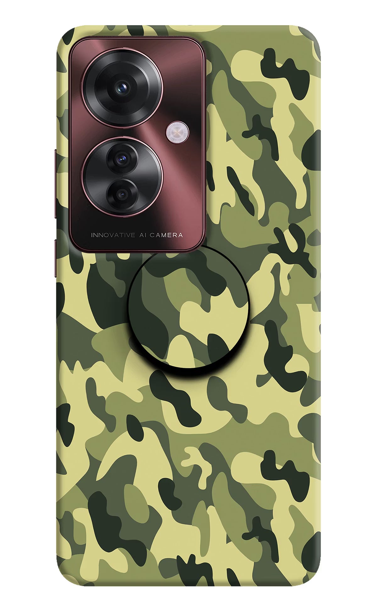 Camouflage Oppo F25 Pro 5G Pop Case by Casekaro