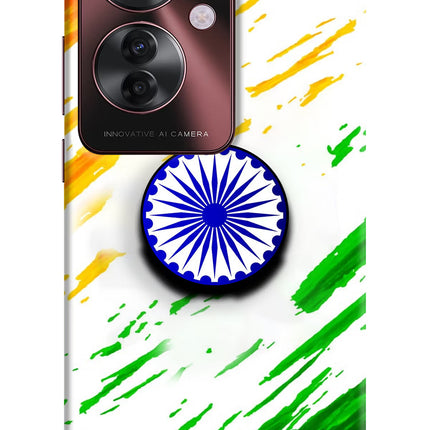 Indian Flag Ashoka Chakra Oppo F25 Pro 5G Pop Case by Casekaro