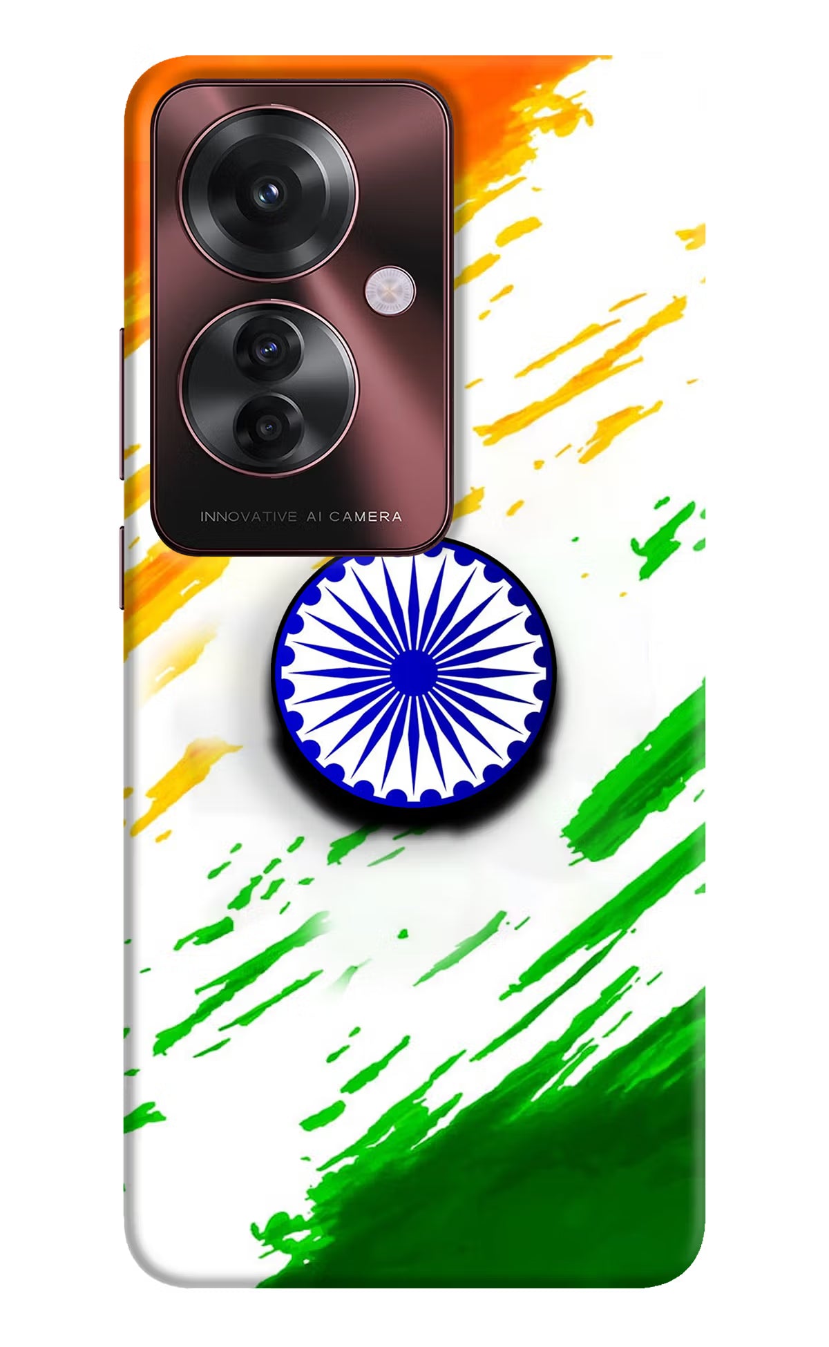 Indian Flag Ashoka Chakra Oppo F25 Pro 5G Pop Case by Casekaro