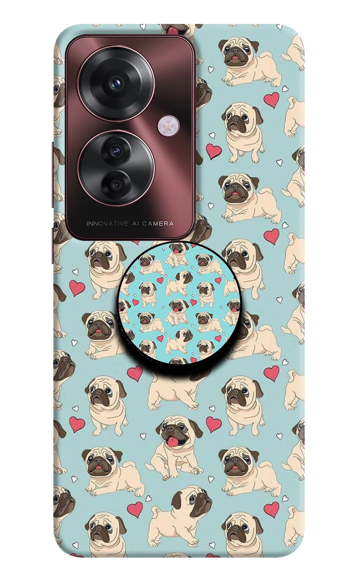 Pug Dog Oppo F25 Pro 5G Pop Case by Casekaro