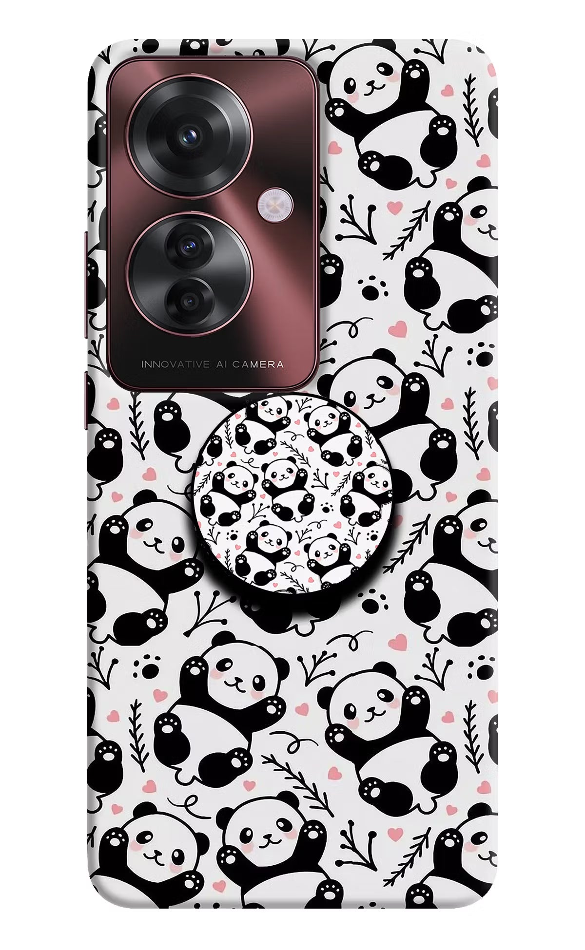 Cute Panda Oppo F25 Pro 5G Pop Case by Casekaro