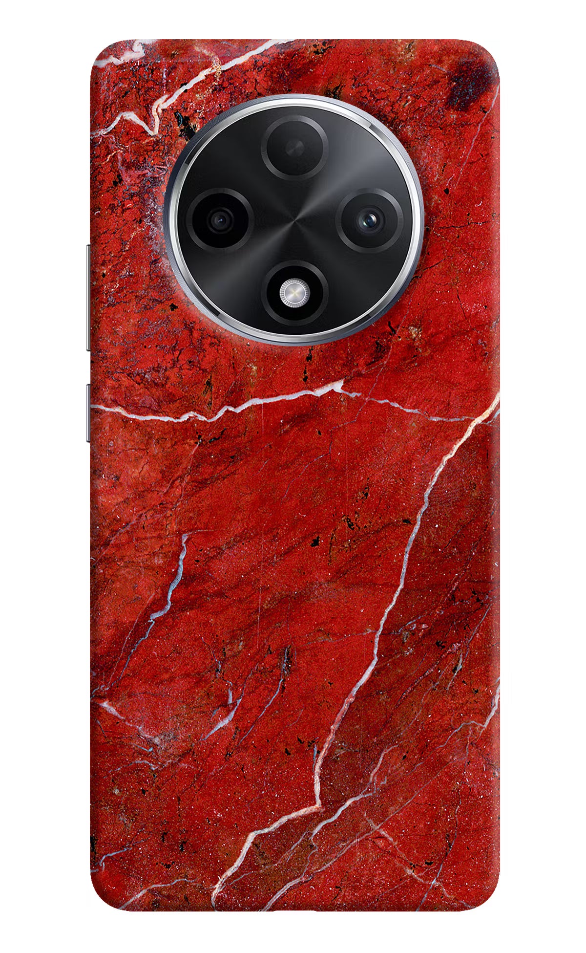Red Marble Design Oppo F27 Pro Plus Hard Case Back Cover by Casekaro