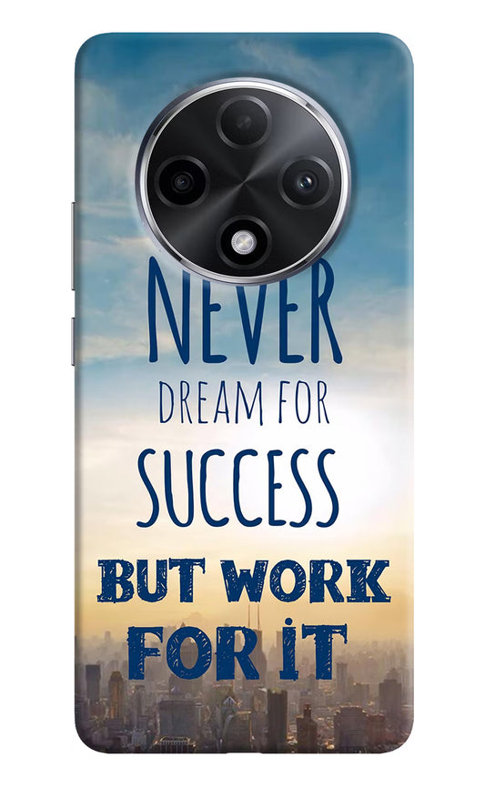 Never Dream For Success But Work For It Oppo F27 Pro Plus Hard Case Back Cover by Casekaro