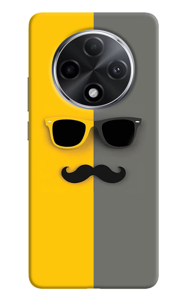 Sunglasses with Mustache Oppo F27 Pro Plus Hard Case Back Cover by Casekaro