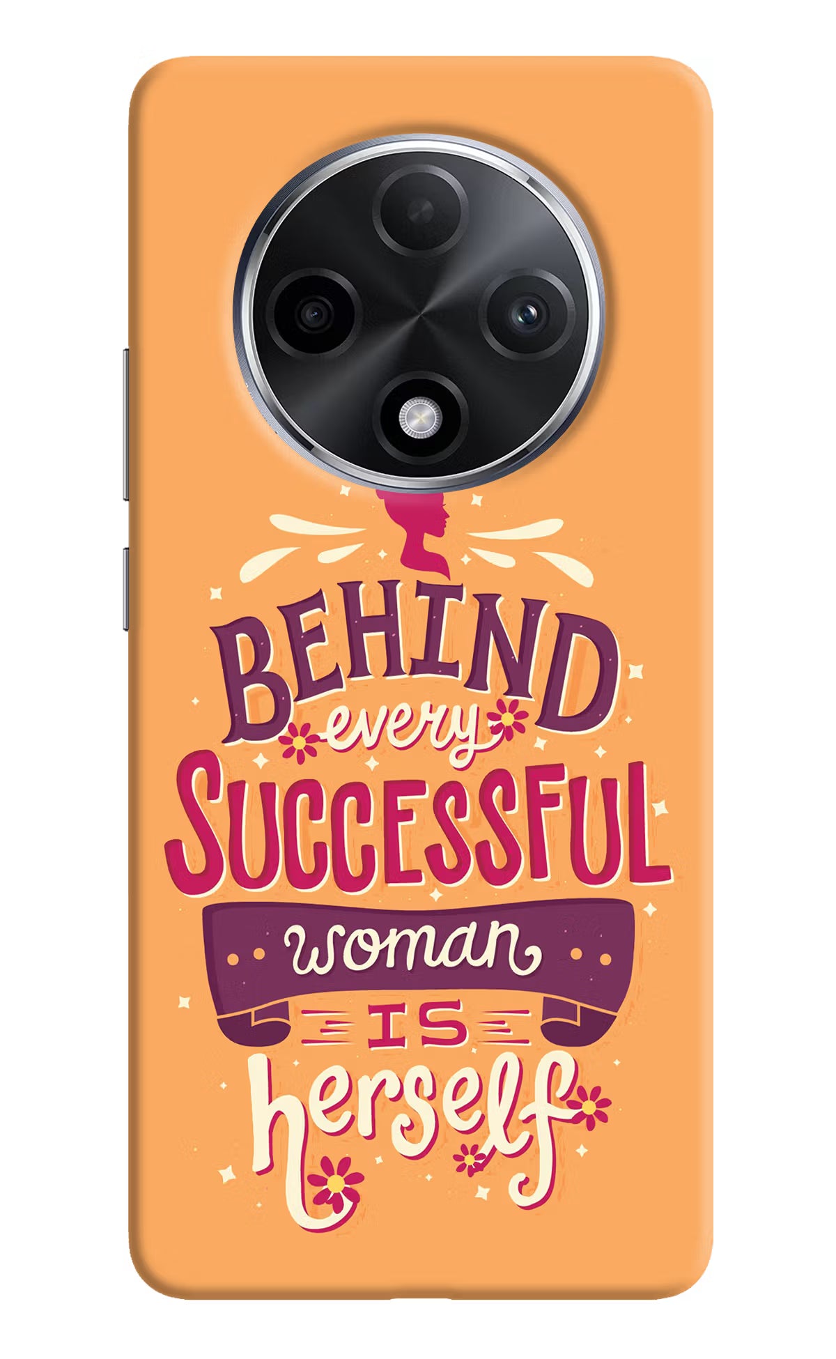 Behind Every Successful Woman There Is Herself Oppo F27 Pro Plus Hard Case Back Cover by Casekaro