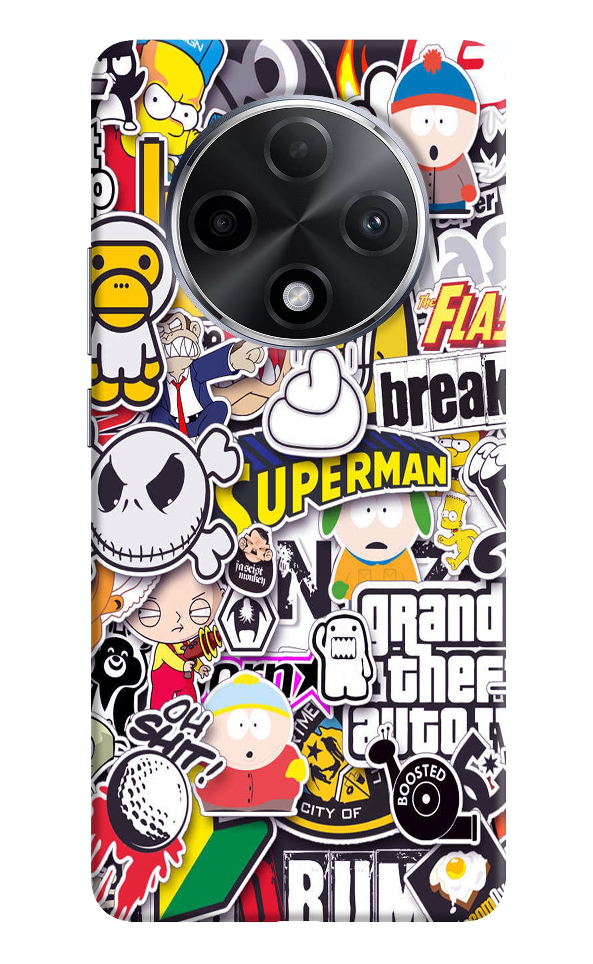 Sticker Bomb Oppo F27 Pro Plus Back Cover