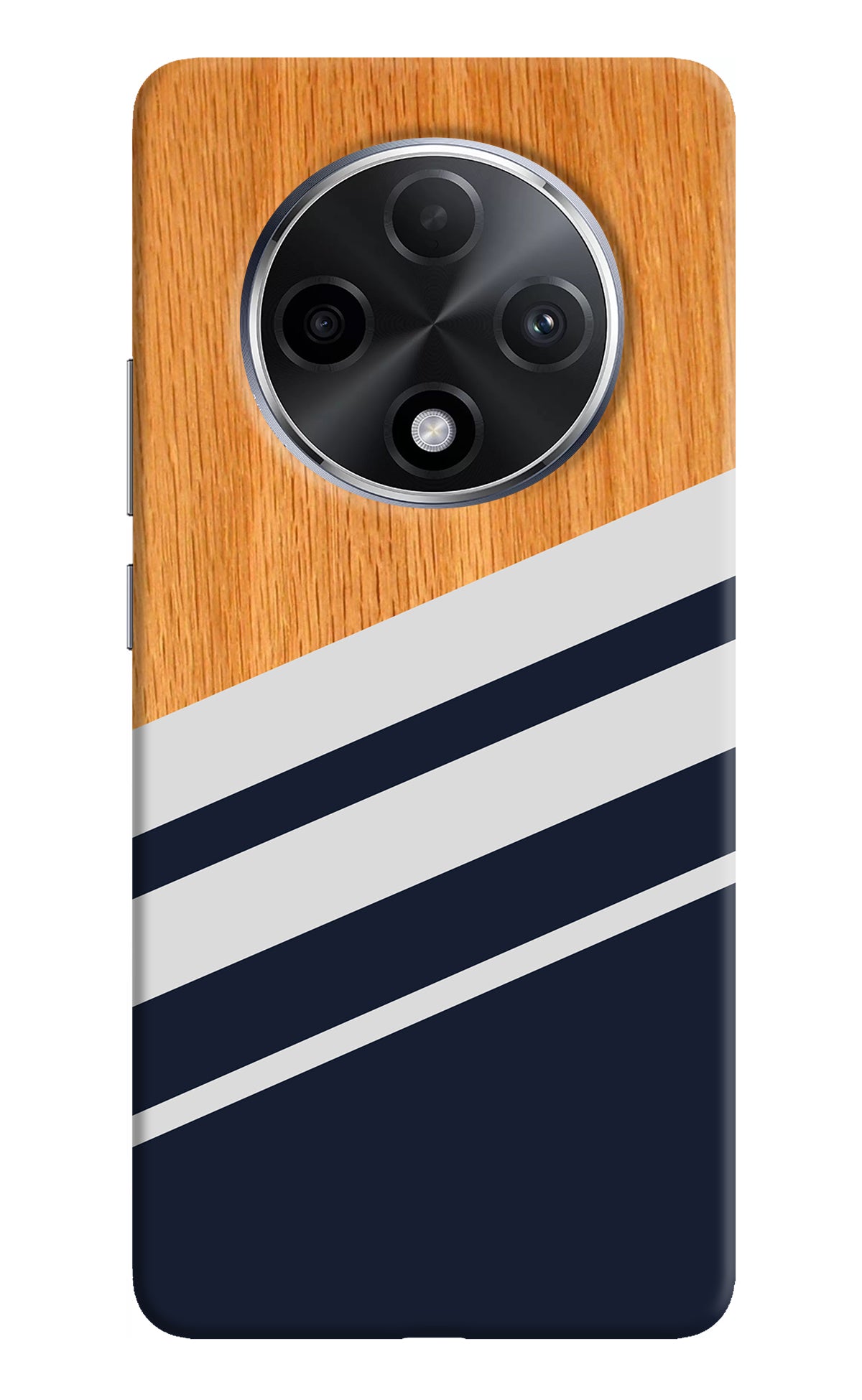 Blue and white wooden Oppo F27 Pro Plus Back Cover