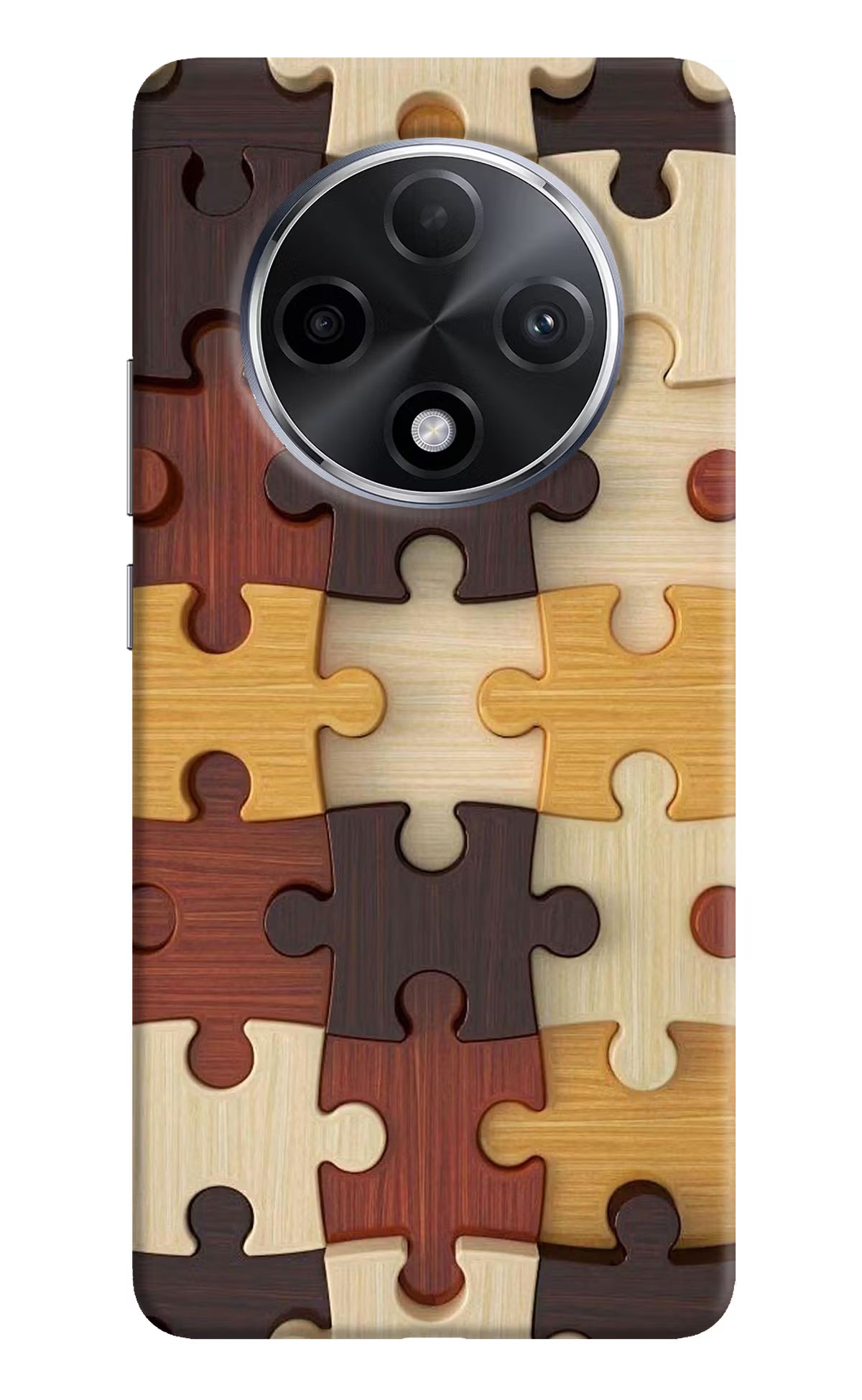 Wooden Puzzle Oppo F27 Pro Plus Hard Case Back Cover by Casekaro
