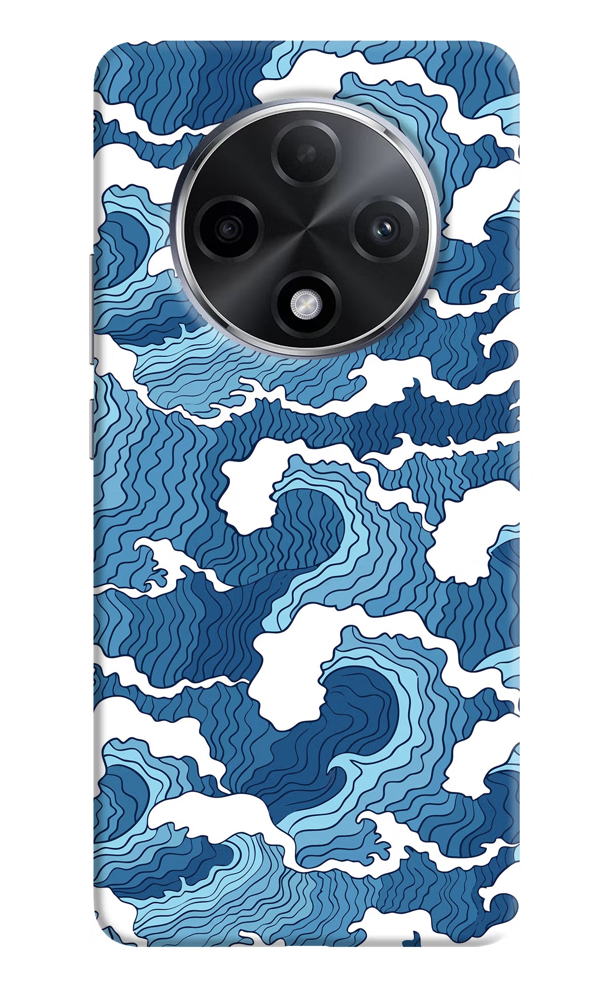 Blue Waves Oppo F27 Pro Plus Hard Case Back Cover by Casekaro