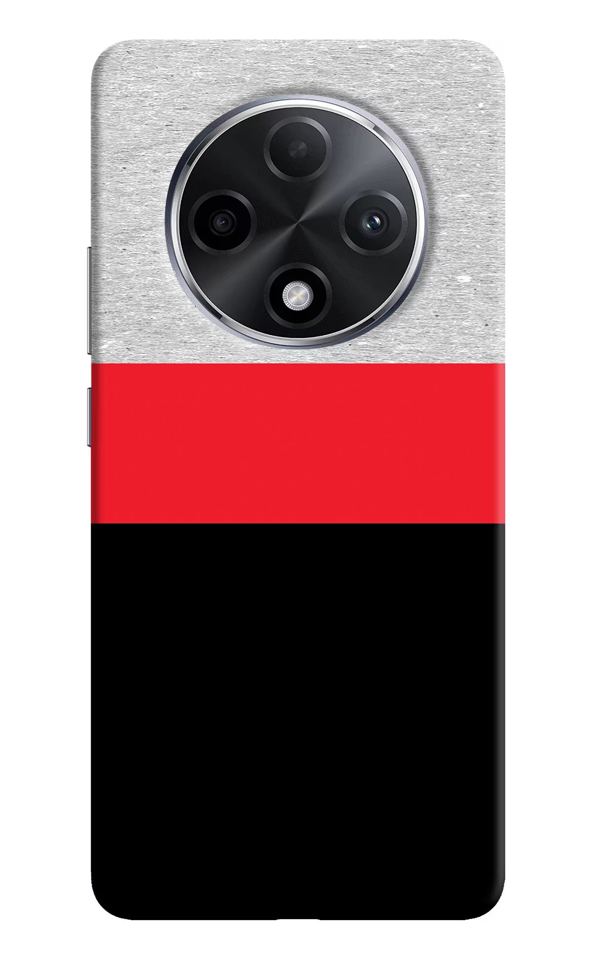 Tri Color Pattern Oppo F27 Pro Plus Hard Case Back Cover by Casekaro
