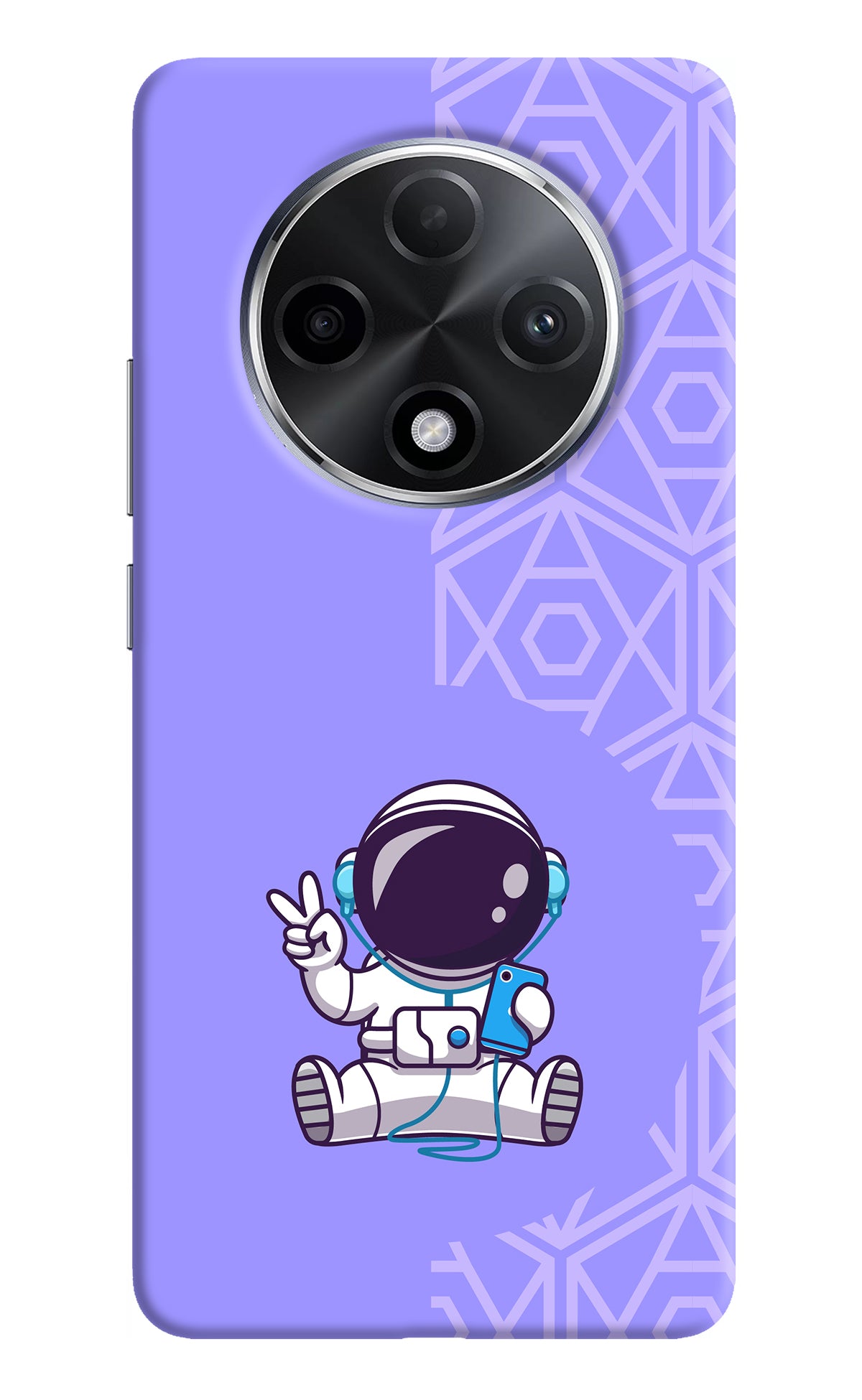 Cute Astronaut Chilling Oppo F27 Pro Plus Back Cover