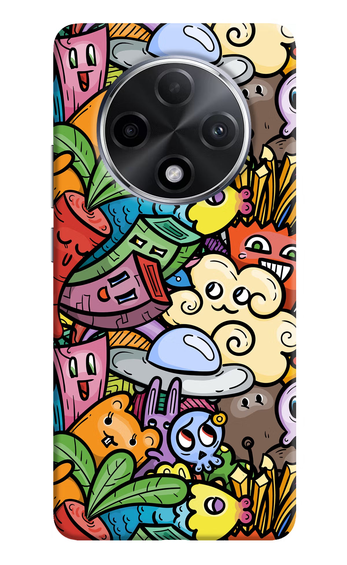 Veggie Doodle Oppo F27 Pro Plus Hard Case Back Cover by Casekaro