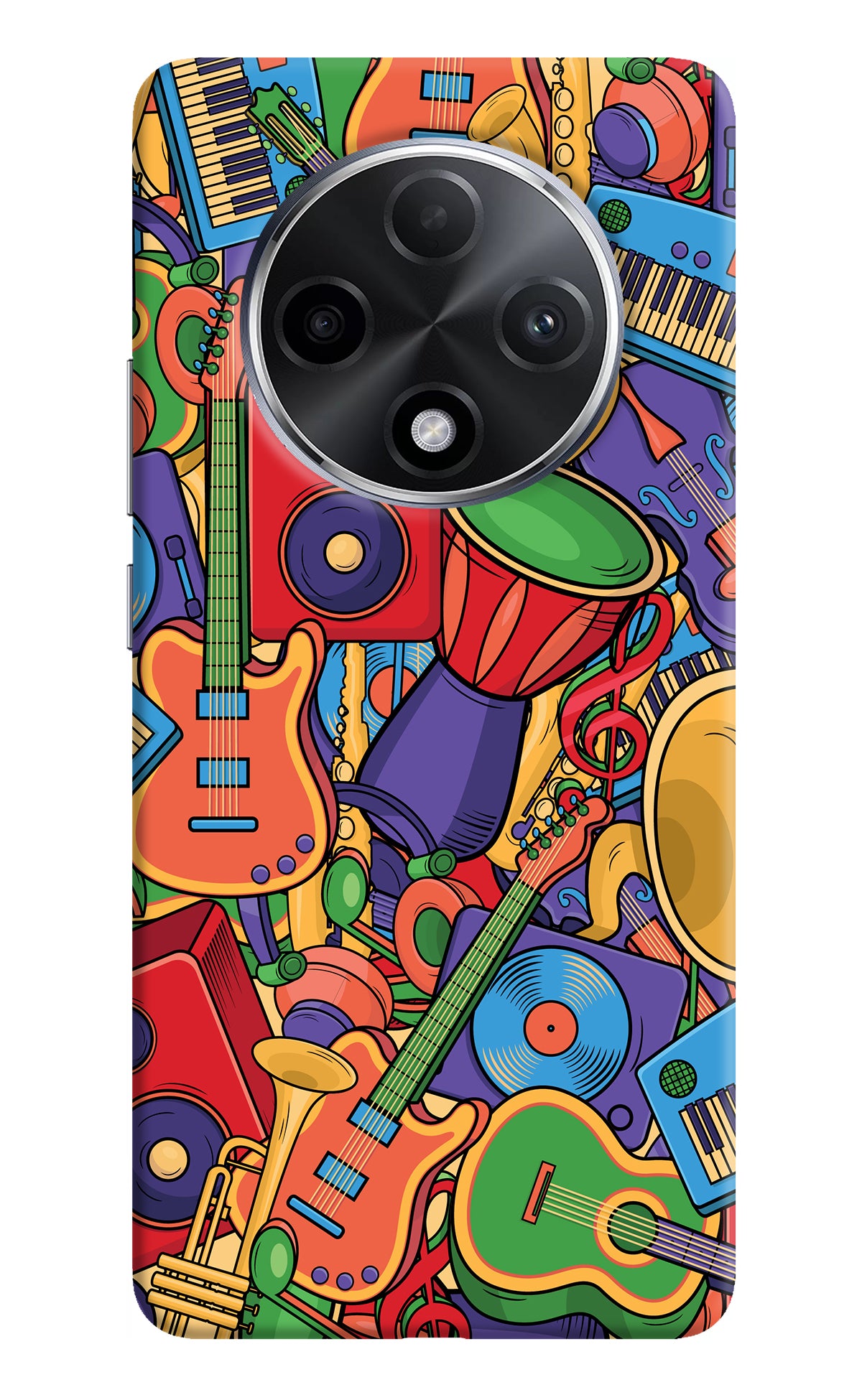 Music Instrument Doodle Oppo F27 Pro Plus Back Cover