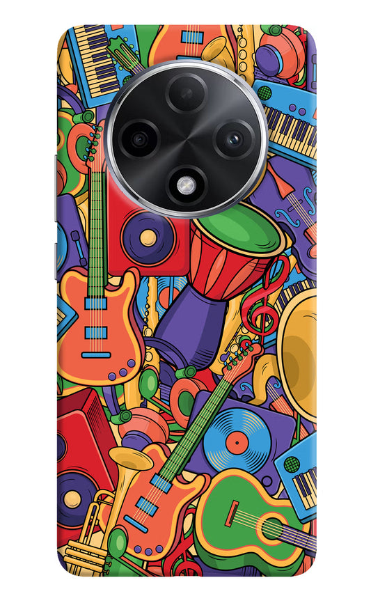 Music Instrument Doodle Oppo F27 Pro Plus Hard Case Back Cover by Casekaro