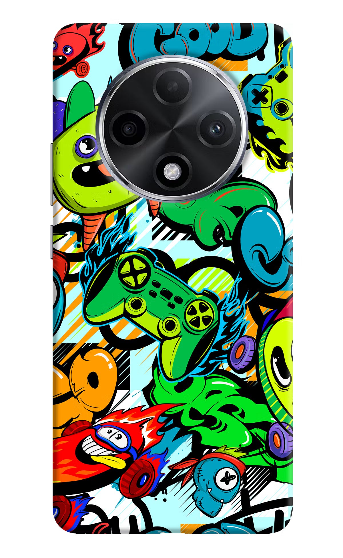 Game Doodle Oppo F27 Pro Plus Hard Case Back Cover by Casekaro