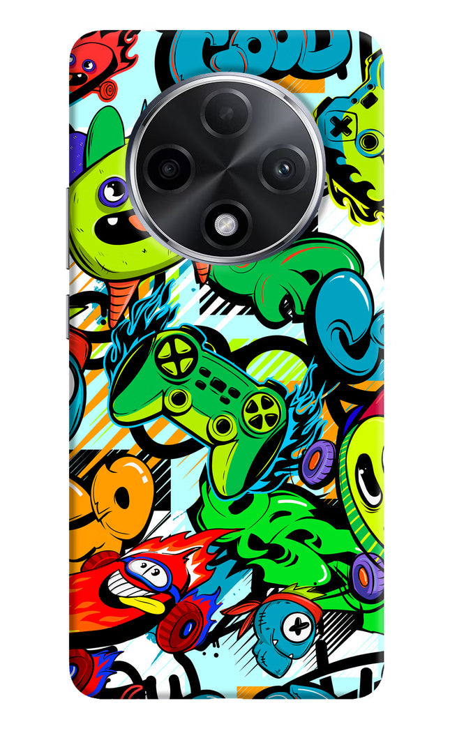 Game Doodle Oppo F27 Pro Plus Hard Case Back Cover by Casekaro
