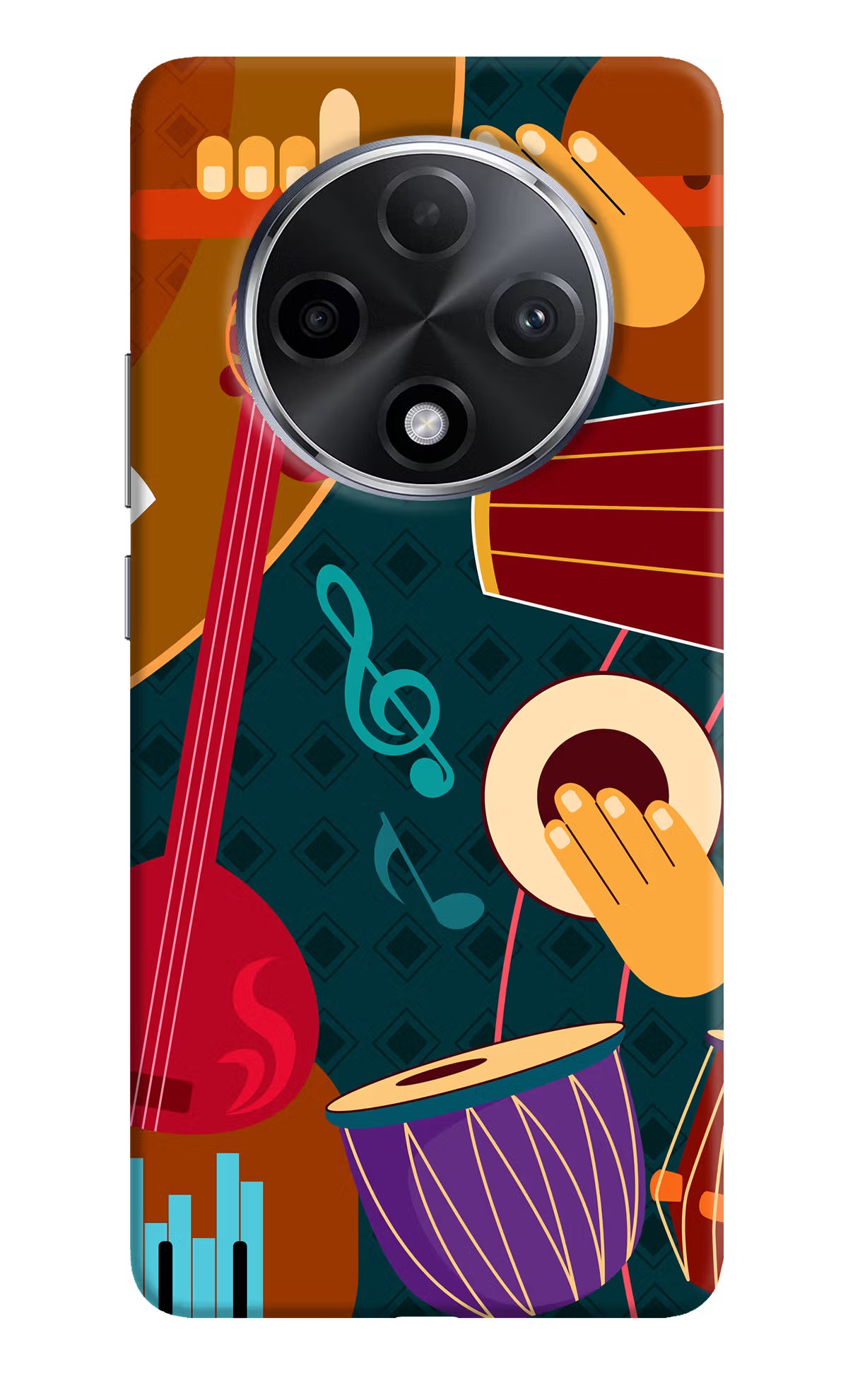 Music Instrument Oppo F27 Pro Plus Hard Case Back Cover by Casekaro