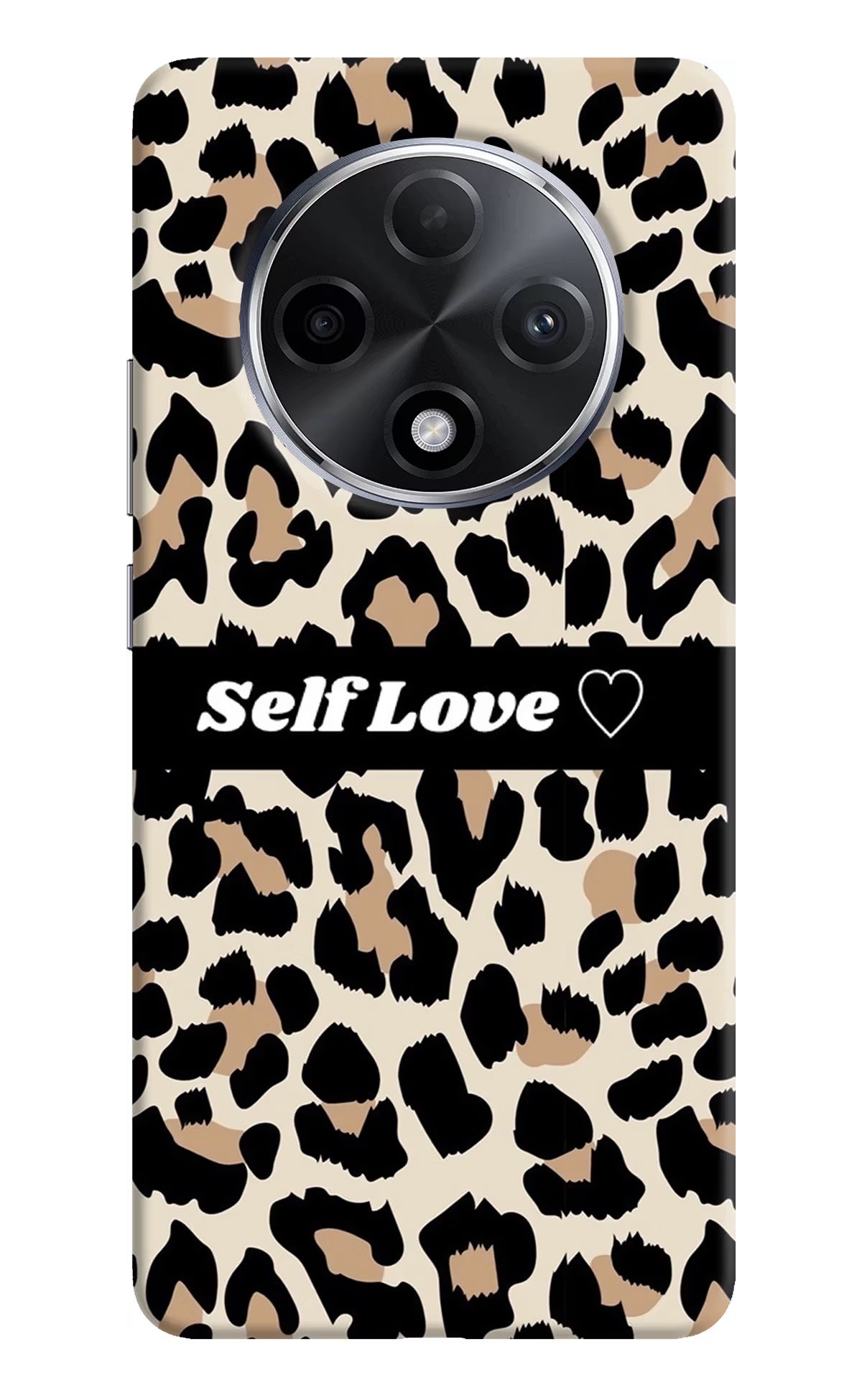 Leopard Print Self Love Oppo F27 Pro Plus Hard Case Back Cover by Casekaro