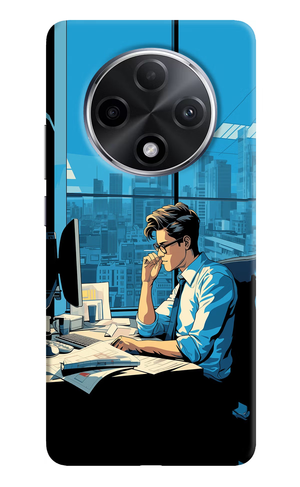 Focused Hustler (AI Generated) Oppo F27 Pro Plus Hard Case Back Cover by Casekaro